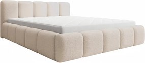 Łóżko tapicerowane Tesia 180x200 z pojemnikiem - beżowa bukla Quelle 03