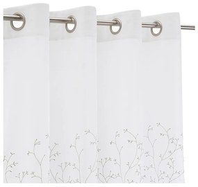 Biało-zielona firanka 140x260 cm Grow – Casa Selección