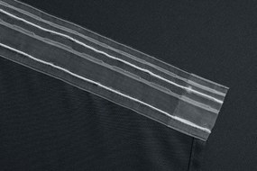Czarna zasłona OXFORD 140x250 cm Zawieszanie: Taśma z wiązaniami