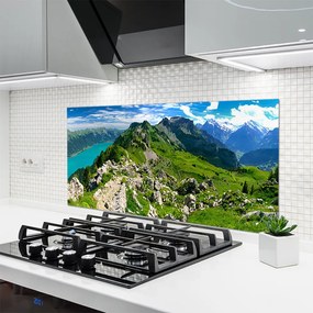 Szkło Ozdobne do Kuchni Górska Polana w Pełnym Słońcu