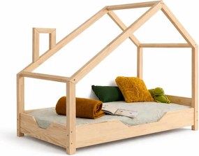 Drewniane łóżko dziecięce domek P2-B58