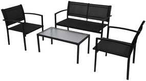 Komplet czarnych mebli ogrodowych T6-N83