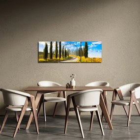 Obraz - Krajobraz (z zegarem) (90x30 cm)