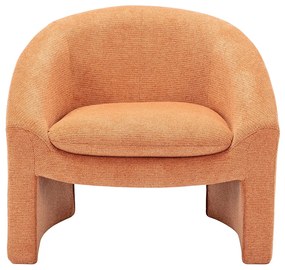 Fotel z terakotową tapicerką - OSSANA