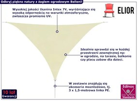 Kremowy żagiel ogrodowy - Belleni