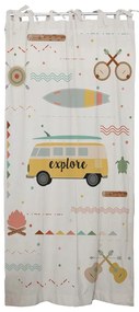 Dziecięca zasłona z domieszką lnu Little Nice Things Explorer, 140x270 cm