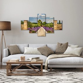 Obraz - Lawendowe ścieżki (125x70 cm)