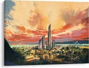 Obraz - Malowane miasto (70x50 cm)