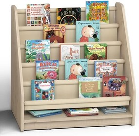 Regał szkolny z półkami z tkaniny - biblioteczka Jaś
