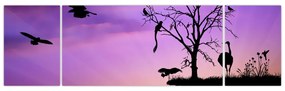 Obraz - Sylwetki zwierząt (170x50 cm)