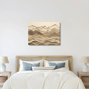 Obraz - 3D linie gór (70x50 cm)