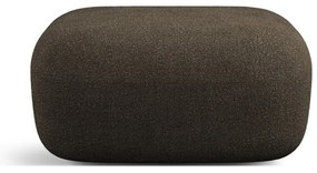 Brązowy podnóżek z materiału bouclé Jenny – Micadoni Home