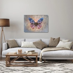 Obraz na szkle - Steampunk motyl (70x50 cm)