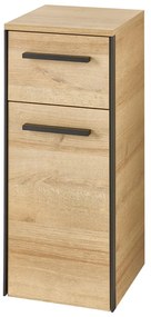 Niska/wisząca szafka łazienkowa w dekorze dębu w naturalnym kolorze 72x30 cm Quickset 395 – Pelipal
