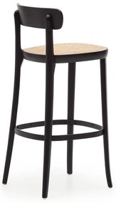 Czarny hoker w dekorze jesionu 99 cm Romane – Kave Home