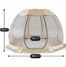 Pawilon CAMA 395 cm Altana Ogrodowa Beż/Czarny