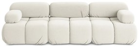 Biała aksamitna sofa modułowa 285 cm Lokua – Makamii