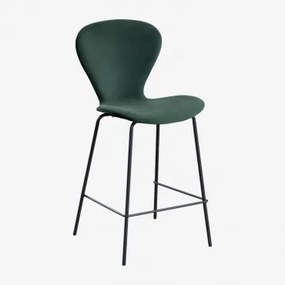 Wysoki Stołek Uit ↑65 Cm & Czarny & Aksamitny Jungle Green - Sklum