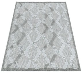 Dywan sznurkowy Bahama 3D szaro-kremowy 80 cm x 150 cm