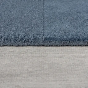 Ciemnoniebieski wełniany dywan tkany ręcznie 160x230 cm Checkerboard – Flair Rugs