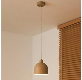 Duolla - Lampa wisząca na przewodzie IRONLINE 1xE27/15W/230V śr. 17 cm beżowa