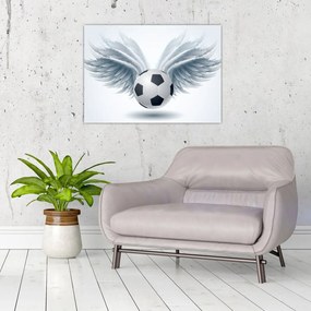 Obraz na szkle - Balon ze skrzydłami (70x50 cm)