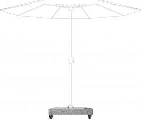 Mobilny stojak na parasole 140 kg - granitowy z kółkami