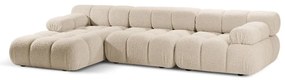 Beżowy narożnik modułowy z materiału bouclé (lewostronny) Bellis – Micadoni Home