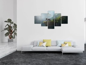 Obraz - Słonie na szczycie Tadż Mahal (125x70 cm)