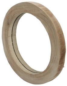 Lustro w drewnianej ramie Factory, 35 cm