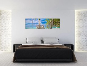 Obraz - Hamak na plaży (170x50 cm)