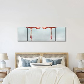 Obraz dwóch flamingów (170x50 cm)