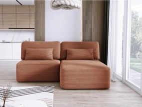 Narożnik TILIA wolnostojący układ L strona Prawa z funkcją spania w tkaninie Tilia 52