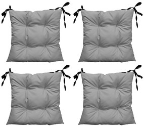 Zestaw 4 poduszek na krzesło ogrodowe Oxford szary 50x50