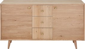 Szafka pod umywakę z litego dębu - Jasny naturalny - 145 cm - ZARENO