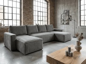 Narożnik w kształcie U SMART COSARO 295x140 cm, szary