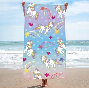 Ręcznik plażowy UNICORN PONNY 100x180 cm kolorowy, 100% mikrofibra