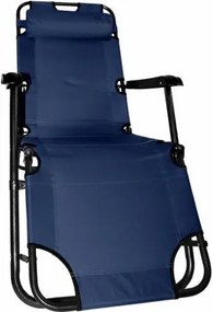 Składany leżak niebieski