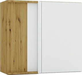 Szafka narożna górna dąb artisan + popiel A1-F75