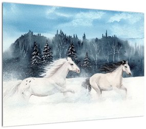 Obraz malowanych koni (70x50 cm)