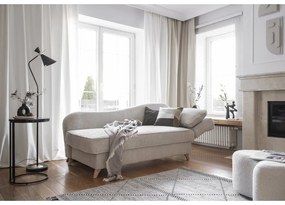 Beżowy sztruksowy szezlong (prawostronny) Chic Charlotte – Miuform