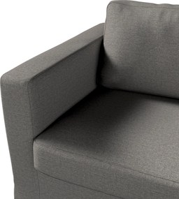 Pokrowiec na sofę Karlstad 3-osobową nierozkładaną, długi kolor szary tkanina strukturalna