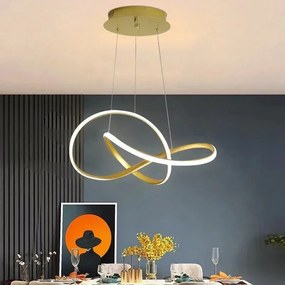 Lampa nowoczesna LED wisząca sufitowa pierścienie AT61-ESL-Gold