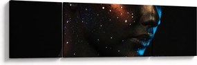 Błyszczący obraz kobiety (170x50 cm)