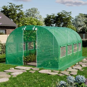 TOOLPORT 3x4m Tunel foliowy, plandeka PE, zielony - (8934)