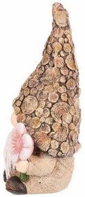Ozdoba ogrodowa Skrzatek kwiat, 11 x 9 x 21 cm,żywica poliestrowa