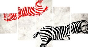 Obraz - Zebry (125x70 cm)