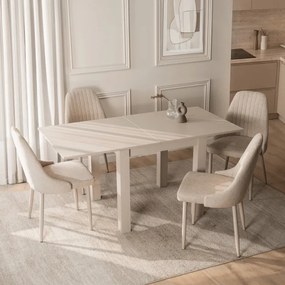 Stół Kwadratowy Rozkładany MAX 80-160 cm Kaszmir Nowoczesny