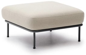 Beżowy podnóżek z materiału bouclé Aurum – Kave Home
