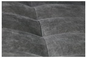 Czarna sofa ze skóry z recyklingu BePureHome Rodeo, 277 cm